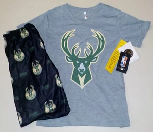 GIANNIS ANTETOKOUNMPO MILWAUKEE BUCKS YOUTH PAJAMA PANT SET M (10) L (12) NWT - Picture 1 of 4