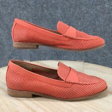 Corso Como Shoes Womens 9 M Carlynee Casual Slip On Perf Loafer Orange Leather