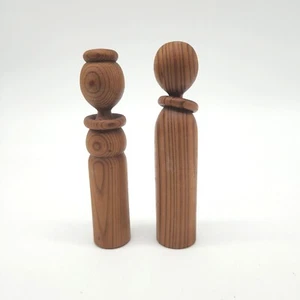 13.5cm Japanese Creative KOKESHI Doll Vintage SOSAKU Pair Interior KOE420 - Picture 1 of 20
