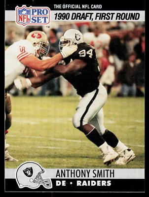 Anthony Smith, 1990 Pro Set, #679, Los Angeles Raiders, RC - Image 1 of 2