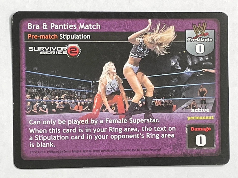 Stacy Keibler Torrie Wilson 2003 WWE Raw Deal #57 Bra & Panties Match Rare - Image 1 of 2