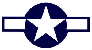 WWII USAF Roundel Decals 3" long x 1.63" tall stickers Logo Military Aircraft - Picture 1 of 3