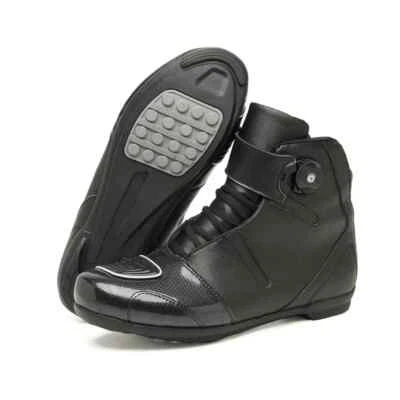 Botas protectoras de carreras de motocicletas para hombre al tobillo antideslizantes zapatos de moto Foto 1 de 4