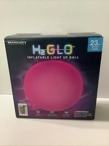 LED H2GLO Inflatable Light Up Ball 23” 16 LED Colors W/Remote - Picture 1 of 3