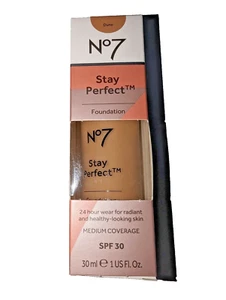 Boots - No7 - Stay Perfect Foundation, Medium Coverage - DUNE ,30ml NEW - Picture 1 of 4