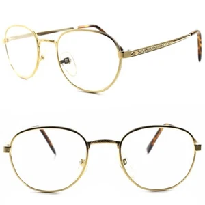 Gafas de lectura Deadstock genuinas vintage de moda para hombre y mujer doradas redondas 4,00 - Imagen 1 de 4