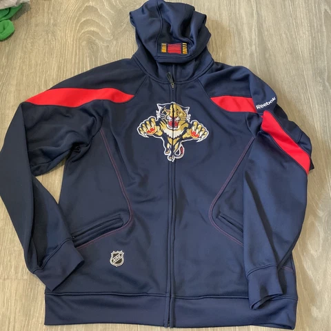 Florida Panthers Reebok Full-Zip Hoodie Navy Blue Men’s Size: Medium Used Cover