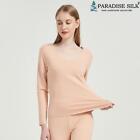 Womens Thermal Long Johns Set With Mulberry Silk Fabric Sueding Base Layer To...