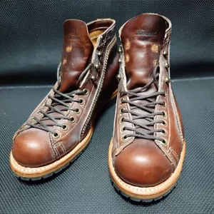 THOROGOOD Monkey Boots Horween Leather Brown US8.5D Used From Japan - Picture 1 of 8