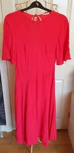 George Pink Dress BNWT Size 12 RRP £28 Midi Length Summer Wedding Guest Outfit - Picture 1 of 12