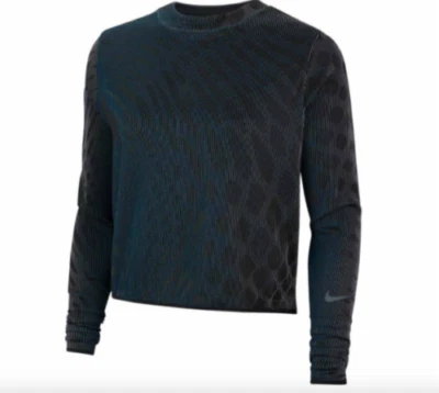 Nike Run Division Womens Running Midlayer Top Black Size Large CU6168-010 - Image 1 of 4