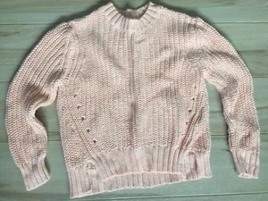 Old Navy Girls XS (5) Pink Cable Knit Pullover Sweater - Picture 1 of 3