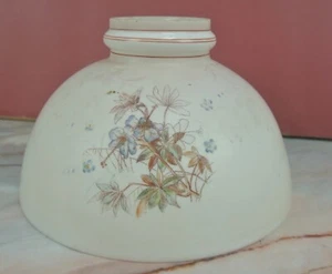 Vintage Glass Hand Painted White with Flowers Replacement Lamp Shade - Picture 1 of 9