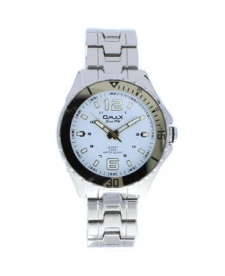 OMAX Hombre Analógico Cuarzo Informal Reloj Clásico Vestido Esfera Blanca Impermeable Redondo 42 Foto 1 de 2