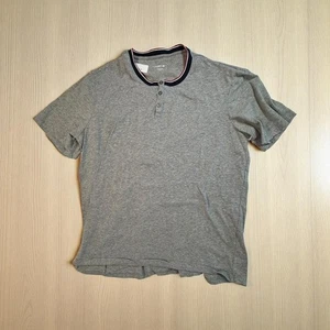 Camiseta Henley de manga corta gris de mezcla de algodón XL de Lacoste para hombre - Imagen 1 de 6