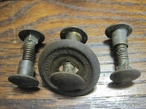 Vintage 3 Steel MADE IN GERMANY GUARANTEE Hand Saw Handle Medallion & 2 Screws - Picture 1 of 4