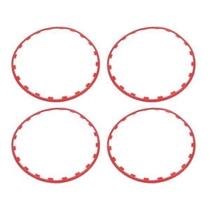 ⁺Red 4PCS 20in Wheel Rim Protection Ring Wheel Edges Trim Tire Decor Accessories - Picture 1 of 24