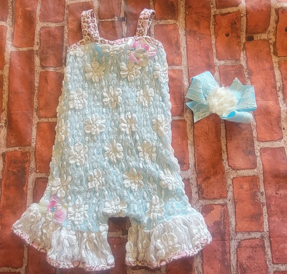 Mameluco de encaje Cach Cach Niñas Talla de una pieza 18 meses Foto 1 de 1