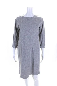 Boden Girls Cotton Round Neck Long Sleeve Pullover Shift Dress Gray Size 8R - Picture 1 of 6