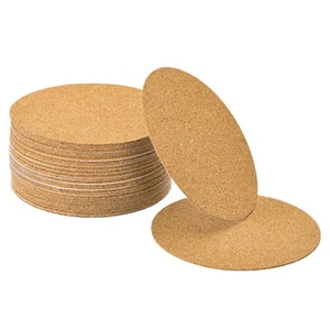 40pcs Self-Adhesive Cork Round 3 inch Cork Backing Sheets Cork Coasters - Picture 1 of 5