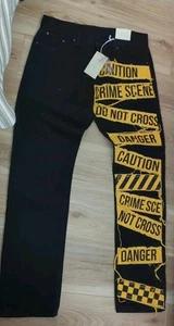 MNML D230 Black/Yellow Caution Denim SIZE 33. M2020-D890-BKY-33 New With Tags - Picture 1 of 9