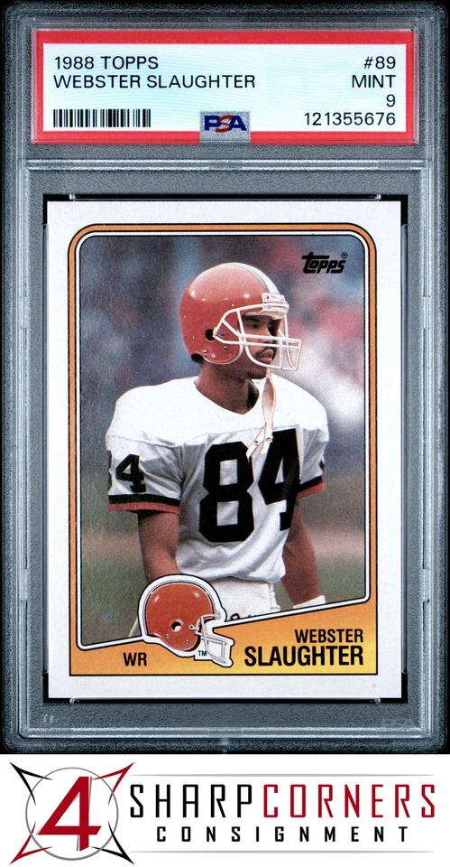 1988 TOPPS #89 WEBSTER SLAUGHTER RC BROWNS PSA 9 - Image 1 of 3