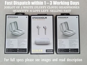 Urbanista Stockholm True Wireless Earbuds Fluffy Cloud – Joblot of 3 New - Picture 1 of 24