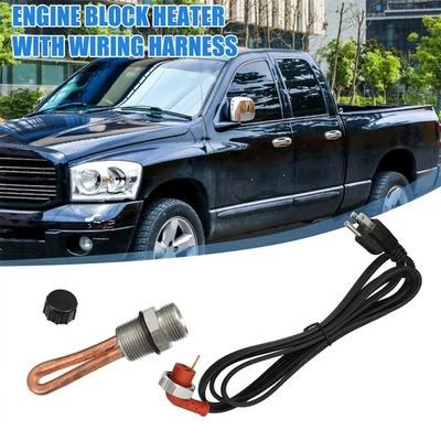 1x Engine Block Heater Kit Fits For Dodge Ram 2500 3500 5.9L 6.7L Cummins Diesel Foto 1 de 4