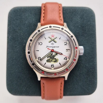 Reloj Vintage Vostok 2414 Amphibia Muñecas Soviéticas Hombre Komandirskie Ruso Foto 1 de 4