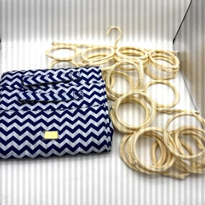 Jayne New York Chevron Reise Schmuck Organizer Reißverschluss Beutel hängende Aufbewahrung - Bild 1 von 4