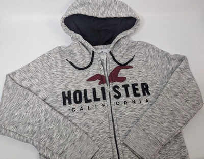 Holister Big Logo Sudadera con Capucha Cremallera Completa Chaqueta Para Hombre Talla XS Y2K Patinador Ropa de Calle Foto 1 de 4