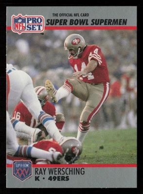 Ray Wersching 1990-91 Pro Set Super Bowl XXV Silver #124 49ers - Image 1 of 2
