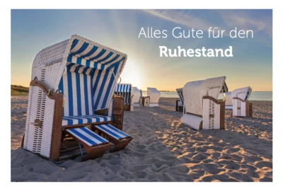 MERZ DESIGNKARTEN 1 Abschiedskarte 12x18cm Ruhestand +1 Kuvert Abschied Kollege Kollegin Rente