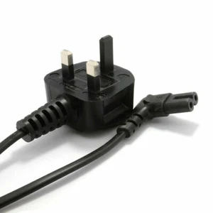 2M RIGHT ANGLE UK 2 PIN POWER LEAD CABLE PLUG CORD COMPATIBLE WITH SAMSUNG TV - Picture 1 of 5