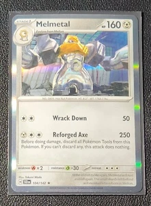 holo Melmetal 104/142 Pokemon card SV Stellar Crown rare NM - Picture 1 of 1