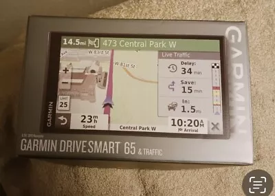 Garmin DriveSmart 65 6.95" GPS System with Real-Time Traffic - - Image 1 of 2