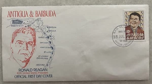 1984 Antigua & Barbuda First Day Cover Ronald Reagan 40th President 40cent stamp - Picture 1 of 1