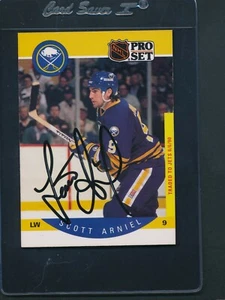 1990/91 Pro Set #18 Scott Arniel Sabres Signed Auto *D5088 - Picture 1 of 1
