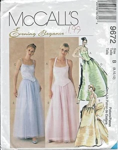 M 9672 sewing pattern Wedding Prom SKIRT chic TOPS STOLE sew UNCUT sizes 8,10,12 - Picture 1 of 1
