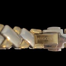 Nikken Patented Magnetic Far-Infrared Therapy Link Braclet Silver Gold Tones