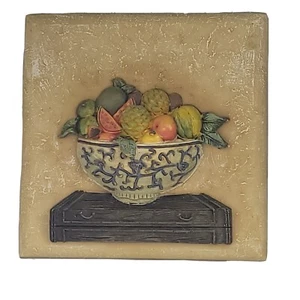 Vintage Ceramic (?) Fruit Bowl Tile 5"x5" - Picture 1 of 10