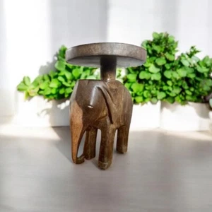 Mid Century Elephant Side Table / Plant Pot Stand / Stool - Picture 1 of 9