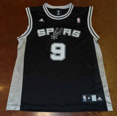 RARE Vintage Adidas TONY PARKER #9 San Antonio Spurs Jersey Adult Medium France Cover