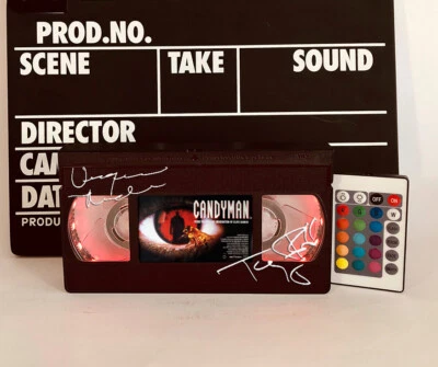 复古 VHS 灯,Candyman VHS 录像带,万圣节礼物,恐怖电影灯风扇 — 第 1/4 张图片