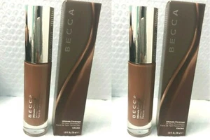 2x BECCA -  Ultimate Coverage 24-hour Foundation - *CACAO*  1 oz/ 30 ml each NEW - Picture 1 of 4