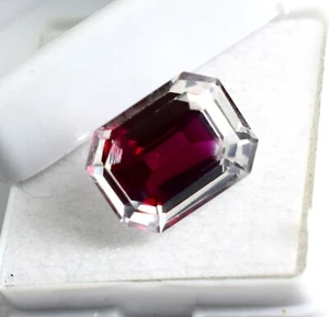 Blütentöne rosa & weiß lose Edelstein Pitambari Saphir 10,95 ct Smaragdschliff - Bild 1 von 9
