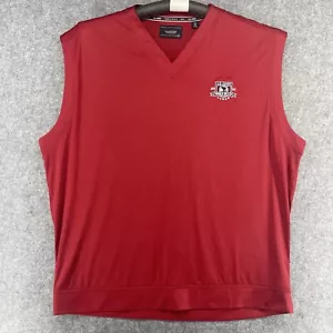 Pebble Beach Vest US Open 2010 Mens XLarge Red Golf Pullover V-Neck - Picture 1 of 4