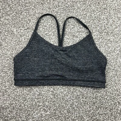 Lululemon Bra Womens 8 Gray Heather Flow Y Nulu Yoga Gym Light Support Athletic - Image 1 of 4