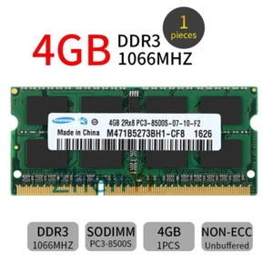 For Samsung 4GB PC3-8500S DDR3 1066MHz M471B5273BH1-CF8 SO-DIMM Laptop Memory - Picture 1 of 7
