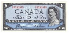 $5 1954 Bank of Canada Note Devil Face B/C Prefix BC-31a - Uncirculated